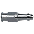 Luer Lock Barb Adapter, Female, Plated Brass, Silver