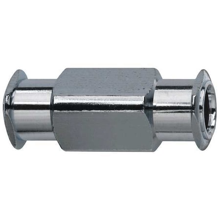 Luer Lock Adapter, Female, Plated Brass, Silver