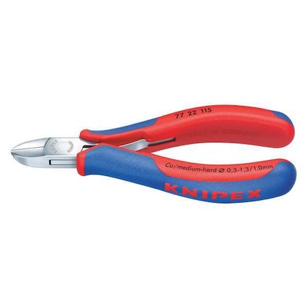 4 1/2 in 77 Diagonal Cutting Plier Flush Cut Oval Nose Uninsulated