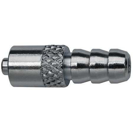 Male Luer Barb Adapter, Male, 316 stainless steel, Silver