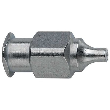 Female Luer Blank, Female, 316 stainless steel, Silver
