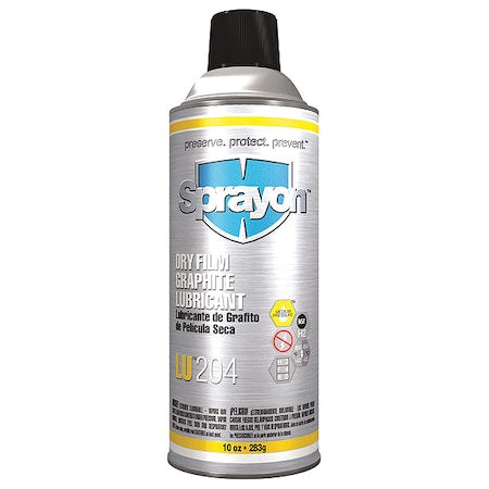 Dry Film Lubricant, 10 oz, Aerosol Can, Graphite, Gray