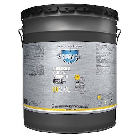 Food Grade Silicone Lubricant, 5 Gal.