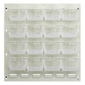 Steel Louvered Panel, 1/4 in D x 20 in H x 18 in W, White