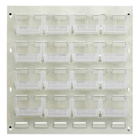 Steel Louvered Panel, 1/4 in D x 20 in H x 18 in W, White