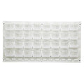 Steel Louvered Panel, 1/4 in D x 20 in H x 36 in W, White