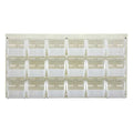 Steel Louvered Panel, 1/4 in D x 20 in H x 36 in W, White