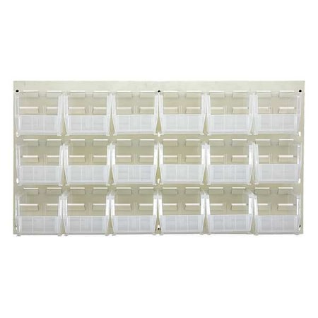 Steel Louvered Panel, 1/4 in D x 20 in H x 36 in W, White