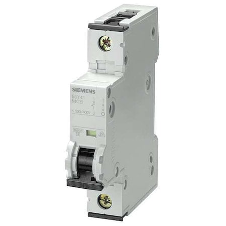 Circuit Breaker, 5SY4 Series, 50A, 1 Pole, 230/400V AC, 10kA at 230/400V AC, A Curve