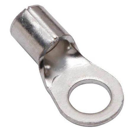 One-Hole Compression Lug, 8 AWG Max, 1/4 in Stud, Long Barrel, Copper, None, 10 PK
