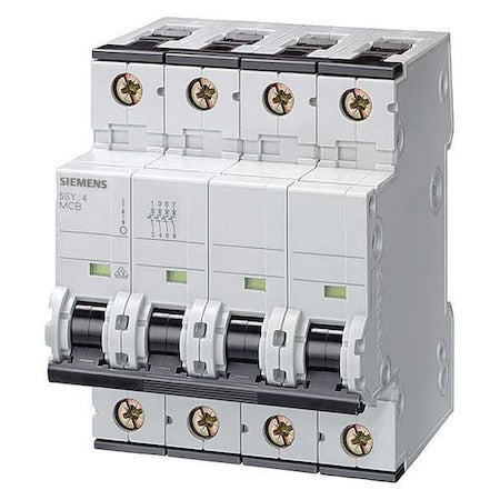 Circuit Breaker, 5SY6 Series, 13A, 3+N Pole, 400V AC, 6kA at 400V AC, B Curve