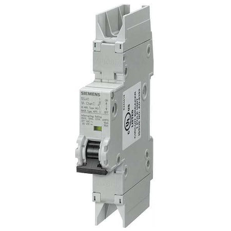 IEC Miniature Circuit Breaker, 5SJ4 Series, 1A, 1 Pole, 277V AC, 10kA at 277V AC, C Curve