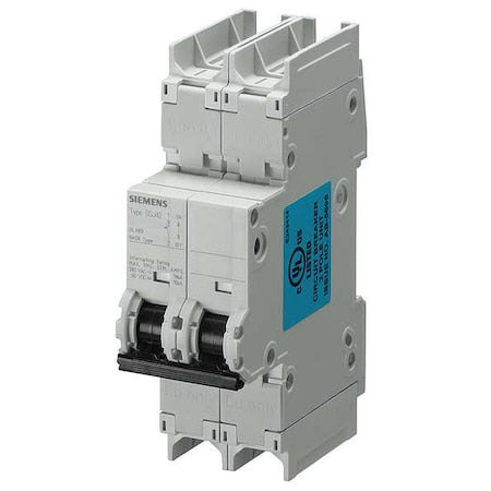 Miniature Circuit Breaker, 5SJ4 Series, 0.5A, 2 Pole, 240V AC, 14kA, C Curve