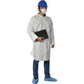 Condor Disposable Lab Coat, Microporous Film Laminate, Snaps Closure, White, L