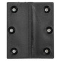 Door and Butt Hinge, Plastic, Surface Mounting, 2 1/2 in Leaf W x 3 in Leaf H, Black Enamel