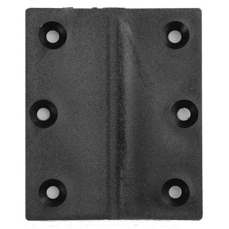 Door and Butt Hinge, Plastic, Surface Mounting, 2 1/2 in Leaf W x 3 in Leaf H, Black Enamel
