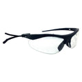 T101 Reader Safety Glasses, Black Wraparound Frame, 3.0 Diopter, Clear Lens, Anti-Scratch Coating