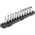 Socket Set, 3/8" Drive, Chrome, SAE, 11 pcs.