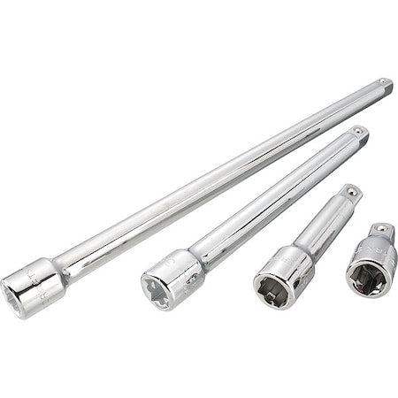 Socket Extension 3/8" Dr, 15 1/2 in L, 4 Pieces, Full Polish Chrome
