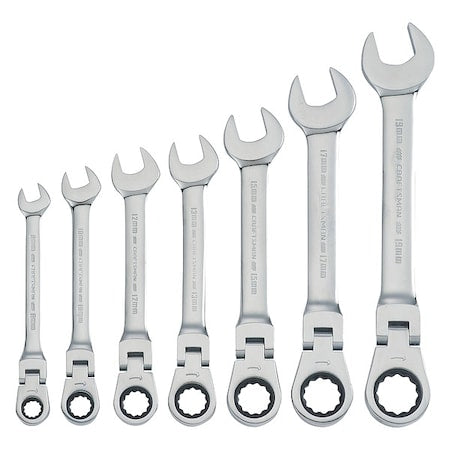 Combination Wrench Set, 12 Points, Chrome