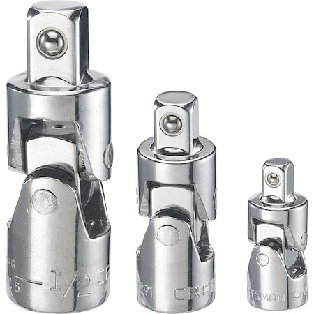 Sockets, 3-pc Universal Joint Set