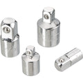 1/4, 3/8, 1/2 Drive Socket Adapter Set, Fractional & Metric, 4 pcs, Full Polish