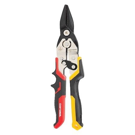 Straight Cut Aviation Snips, 12" L, 22 ga