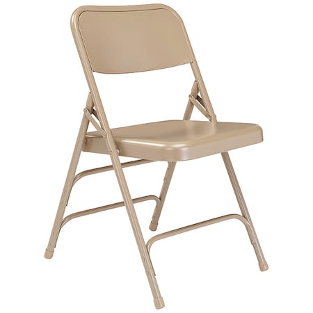 Folding Chair, Beige, 18-3/4 In., PK4