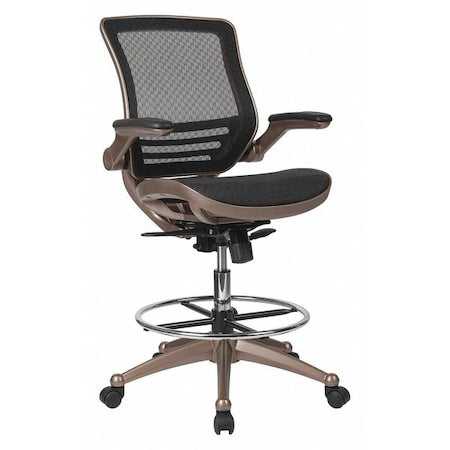 Mesh Drafting Chair, Padded Flip-up