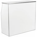 Foldable Bar, 4ft., White, 47.75" W, 19.5" L, 42.75" H, Laminate Top, White