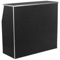 Foldable Bar, Marble, 4ft., Black, 47.75" W, 19.5" L, 42.75" H, Laminate Top, Black