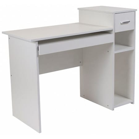 Computer Desk Computer Desk with Shelves, Drawer, 19" D X 29-1/2" H, 42" W X White