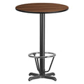 Round Laminate Table, Laminate, Wood Grain