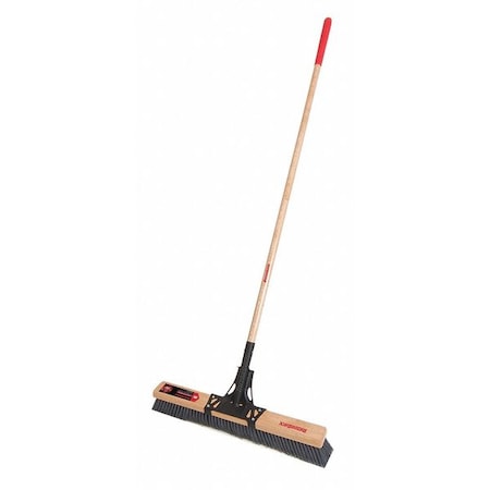 Push Broom, Smooth Surface, Assembled, 24"