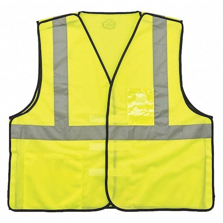 Lime Safety Vest ID Badge Holder, 4XL/5XL