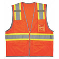 Two Tone Mesh Safety Vest, Orange, 4XL/5XL