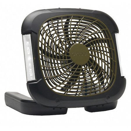 10" Blade Dia Compact Fan, 2 Speeds, Gray