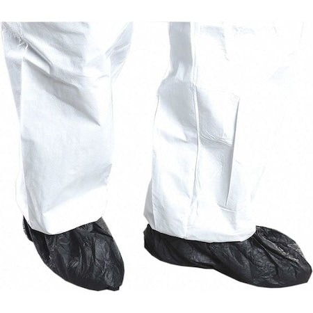 Shoe Cover, Fluid Resistant, 2XL, Package Quantity 150, Black, 7 1/4 in, , 2XL