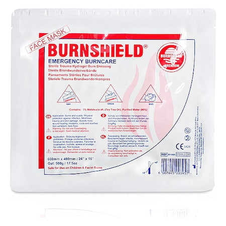 Burn Face Dressing, WHT, 15 3/4"L, 11 7/8"W