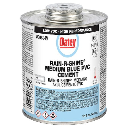 Cement, Brush-Top Can, 32 fl oz, Blue