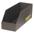 Corrugated Shelf Bin, Cardboard, 8 in W, 4 1/2 in H, Black