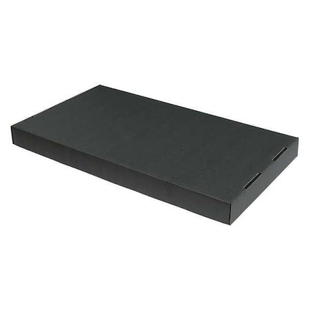 Cardboard ESD Conductive Lid, Black, 18 1/2 in L, 2 1/4 in H