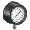 Low Pressure Compound Gauge, 30 to 0 to 30 psi, 4 1/2 in Dial, 1/2 in NPT, Bottom Location