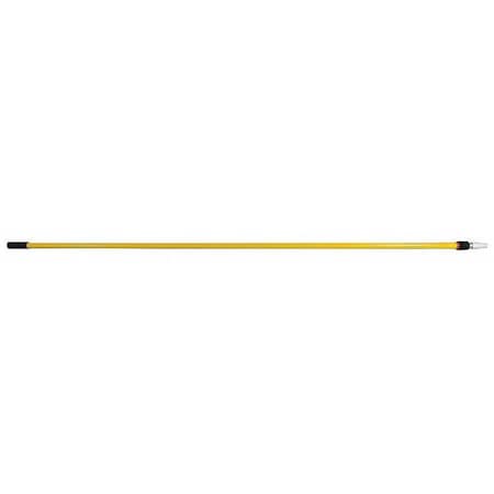 98-3/4" to 185-1/2" Threaded Extension Handle, 1 1/4 in Dia, Yellow, Aluminum