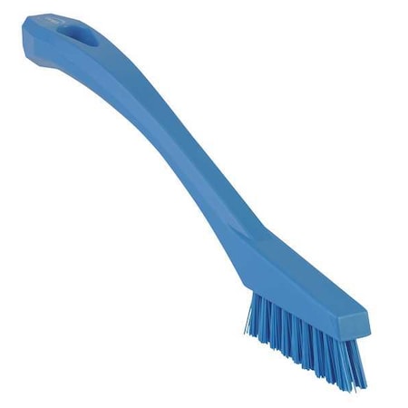 1/2 in W Detail Brush, Stiff, 5 1/2 in L Handle, 2 in L Brush, Blue, Plastic, 8 in L Overall