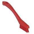 1/2 in W Detail Brush, Stiff, 5 1/2 in L Handle, 2 in L Brush, Red, Plastic, 8 in L Overall