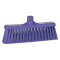 12 in Sweep Face Broom Head, Stiff, Synthetic, Purple
