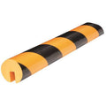 Edge Guard, Black/Yellow, W X 1-5/8"H