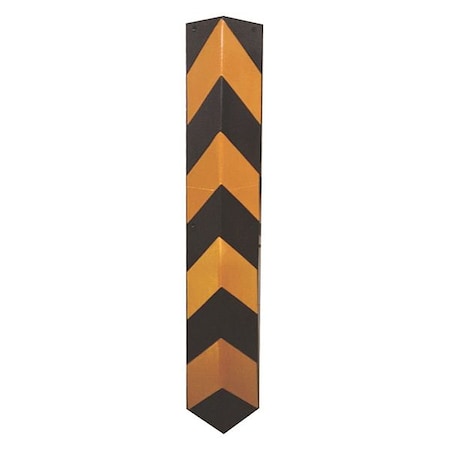 Corner Guard, Black/Yellow, 4"W X 31-1/2"H