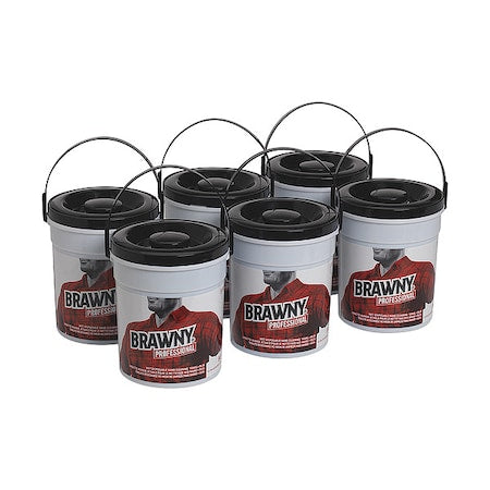 Wet Hand Towel, Brawny, 84 Wipes/Bucket, 12 13 in L x 8 39 in W Wipe, Fresh Fragrance, PK6